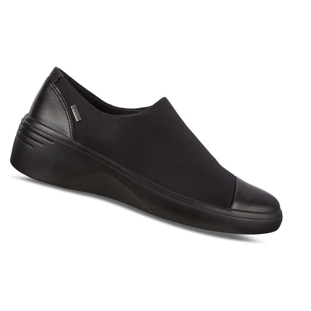 Női Ecco Soft 7 Éktalpú Gtx Slip On Alkalmi Cipő Fekete | HU 81PJJ